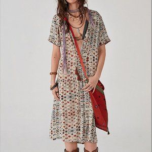 Maison Hotel Sasha Dress  Essaouira | Tie Dyed Midi tassle dress | Boho Spanish